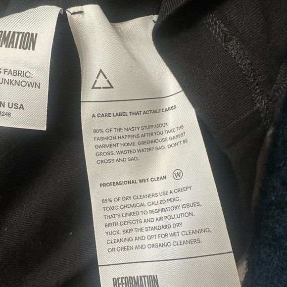 Reformation Lokie Mini Knit Sweater Dress XS Teal Textured Shag Boucle Teddy - Picture 8 of 8